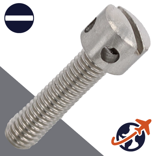 M4X0.7 Slotted Capstan Screw - AISI 303 Stainless DIN 404