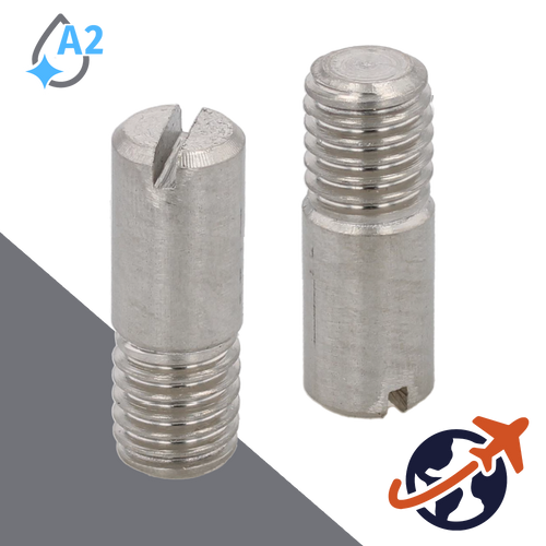 M10X1.5 Slotted Chamfered Set Screw - AISI 303 Stainless DIN 427