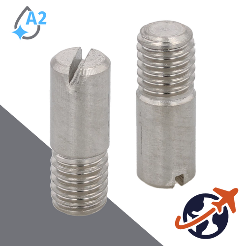 M5X0.8 Slotted Chamfered Set Screw - AISI 303 Stainless DIN 427