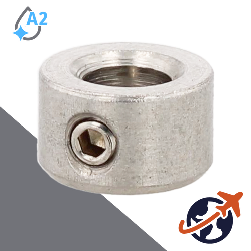 Adjusting Ring with Two Set Screws - A2 Stainless DIN 705-A