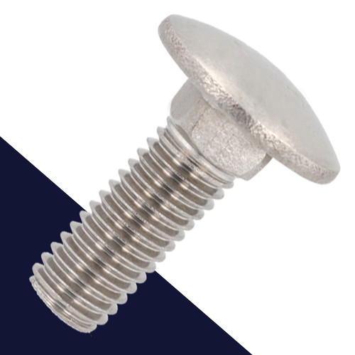 M6X1.0 Carriage Bolt,A2-70 Stainless,DIN 603