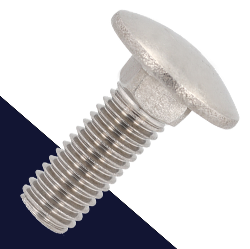 M6X1.0 Carriage Bolt,A2-70 Stainless,DIN 603