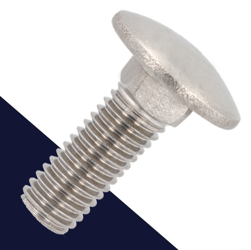 M6X1.0 Carriage Bolt,A2-70 Stainless,DIN 603