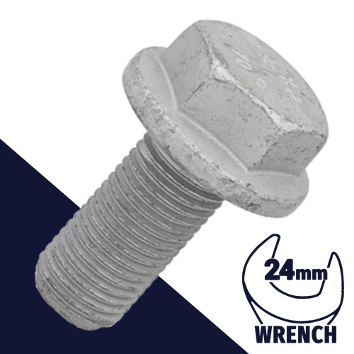 M16X1.5 Fine Flange Bolt,Steel Class 10.9 Zinc Flake,Special OEM / Wrench 24mm