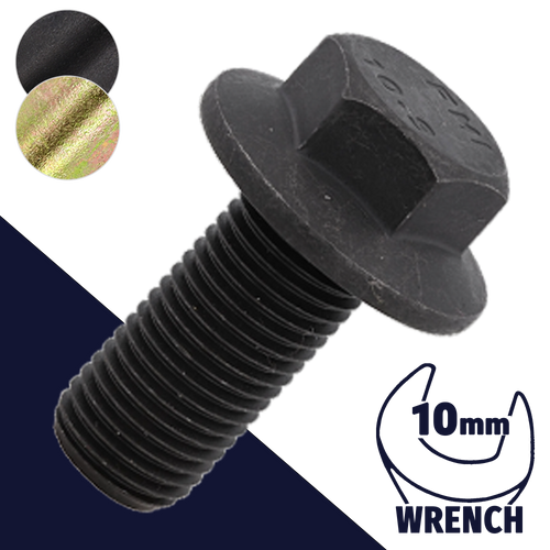 M6X1.0 Flange Bolt,Steel Class 10.9,DIN 6921 / 10mm Wrench