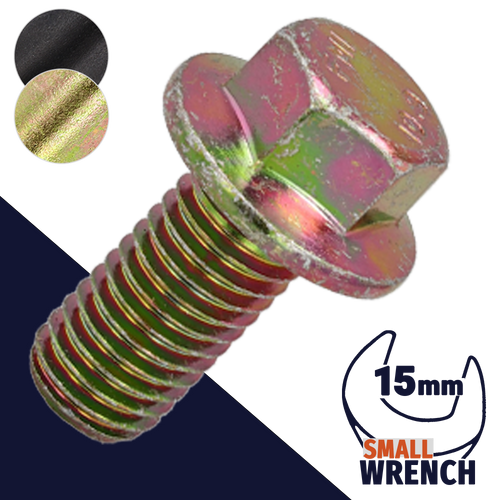 M12X1.75 Flange Bolt,Steel Class 10.9 Zinc,ISO 4162 / 15mm Wrench