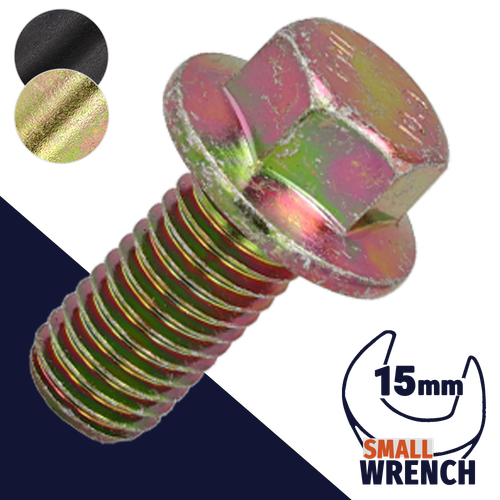 M12X1.75 Flange Bolt,Steel Class 10.9 Zinc,ISO 4162 / 15mm Wrench