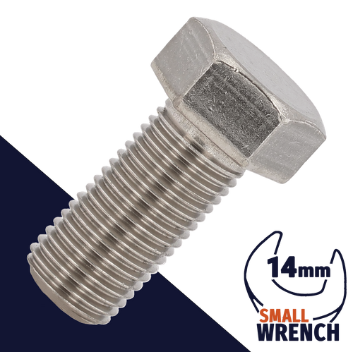 M10X1.25 Fine JIS Hex Bolt,Stainless Steel,JIS B1180 / Wrench 14mm
