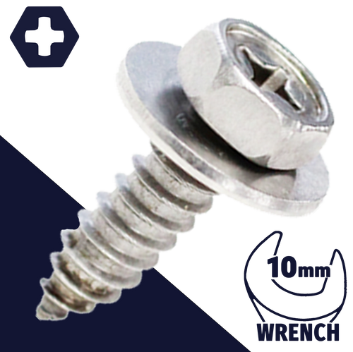 M6.3 Loose Washer Tapping,Stainless Steel,SEMS Sheet Metal Screw
