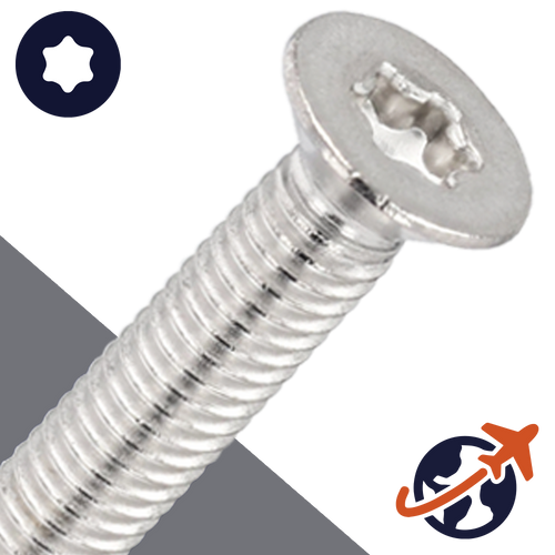 M1.6 Torx Flat Head,ISO 14581 TX,A2-50 Stainless Steel