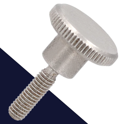 M4X0.7 Thumb Screw,DIN 464 Knurled Head,A2 Stainless Steel, High Type