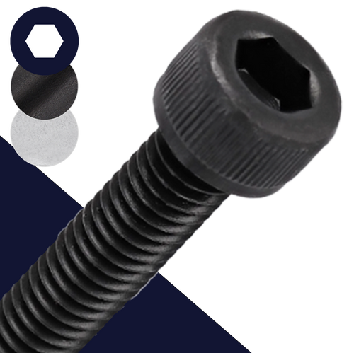 M12 Socket Head Bolt,Steel Class 12.9 Black,DIN 912