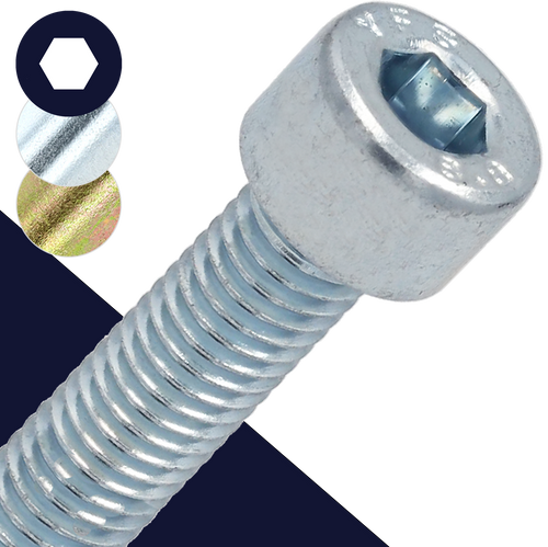 M12 Socket Head Bolt,Steel Class 8.8 Zinc Plated,DIN 912
