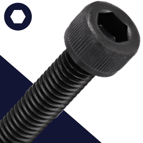 M3 Socket Head Bolt,Steel Class 12.9 Black,DIN 912