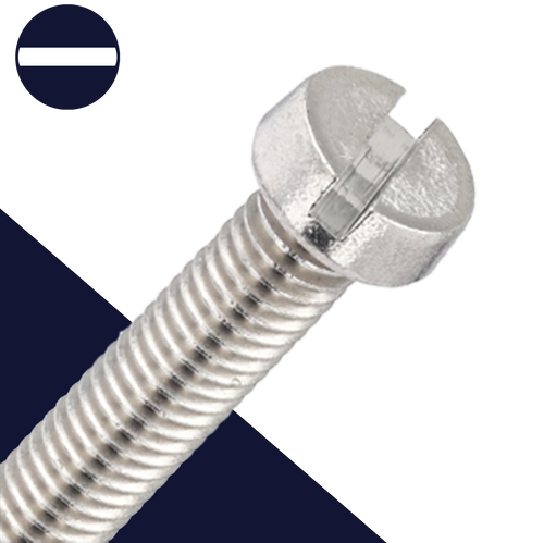 M4 Slotted Cheese Head,Stainless Steel A2,DIN 84