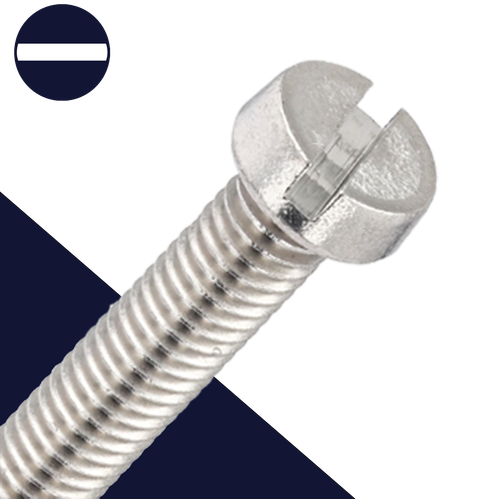 M4 Slotted Cheese Head,Stainless Steel A2,DIN 84