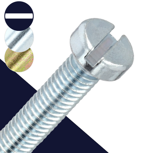 M4 Slotted Cheese Head,Steel Class 4.8 Zinc,DIN 84