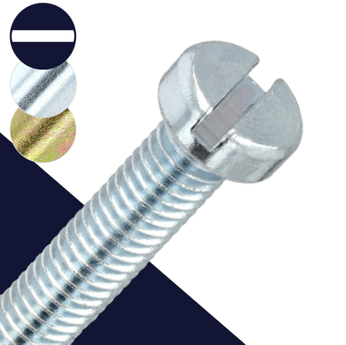 M5 Slotted Cheese Head,Steel Class 4.8 Zinc,DIN 84