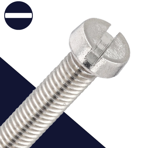 M6 Slotted Cheese Head,Stainless Steel A2,DIN 84