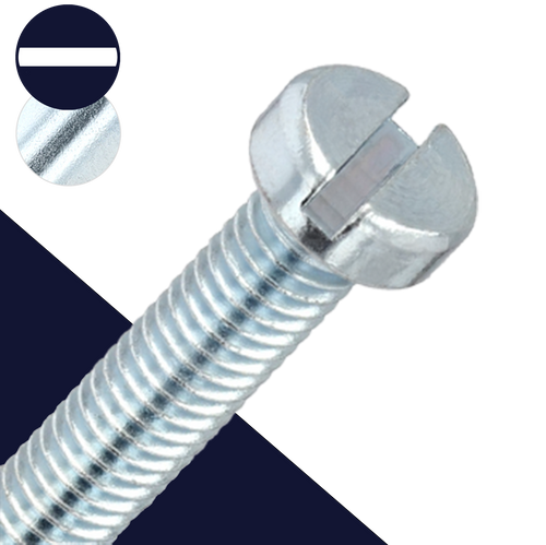 M8 Slotted Cheese Head,Steel Class 4.8 Zinc,DIN 84