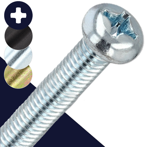 M5X0.9 Ex Coarse Pan Head,Steel Class 4.8 Zinc,Retired JIS B-1111 Screw