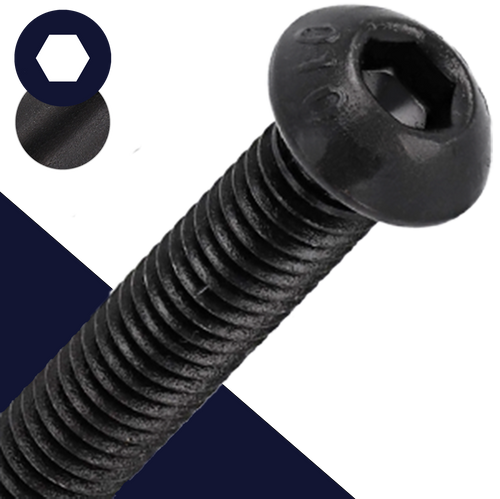 M10 Button Socket Head,Steel Class 10.9,ISO 7380-1