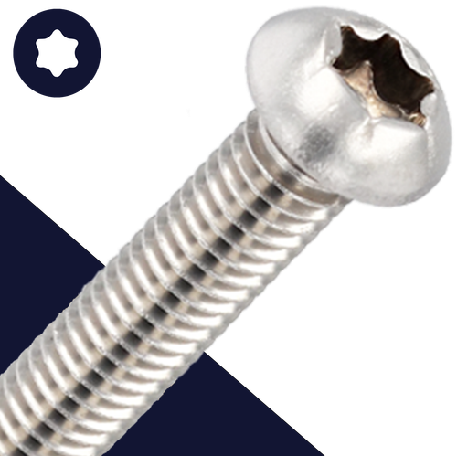 M3X0.5 Torx Button Head,A2 Stainless Steel,ISO 7380-1 TX