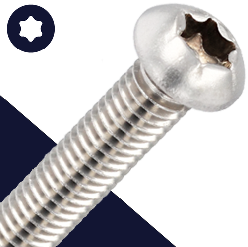 M4X0.7 Torx Button Head,A4 Stainless Steel,ISO 7380-1 TX
