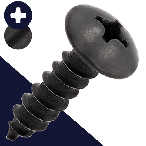 5.5 Truss Phillips Tapping,Steel + Black Oxide,General Use