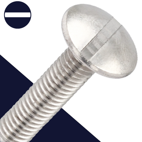 M6X1.0 Slotted Truss Head,Stainless Steel A2,NFE 27-128