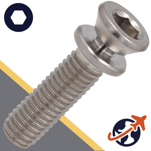 M8 Shear Security Bolts,Break-Off, Permanent,Stainless Steel