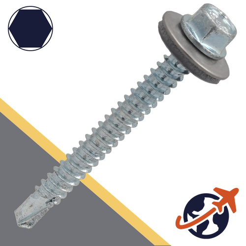 M5.5 BI-Metal, 3mm Drill Tip,Self Drilling Screw,A2 Stainless Steel