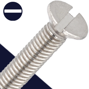 M5X0.8 Flat Head Slotted,Stainless Steel A2,DIN 963