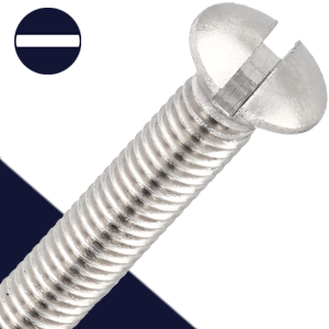M5 Oval Head Slotted,Stainless Steel,DIN 964