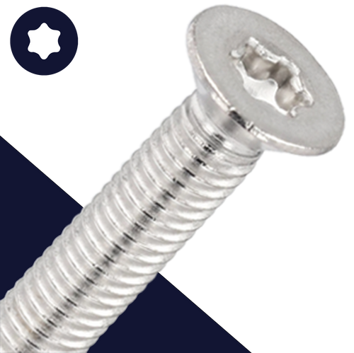M2.5 Torx Flat Head,Stainless Steel A2,ISO 14581