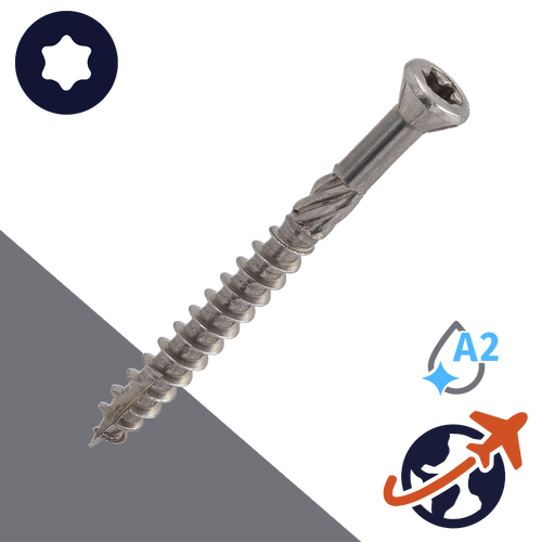 M3.2 Torx Oval Head,Milling Ribs + Cutting Tip,A2 Stainless Steel