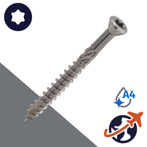M3.2 Torx Oval Head,Milling Ribs + Cutting Tip,A4 Stainless Steel