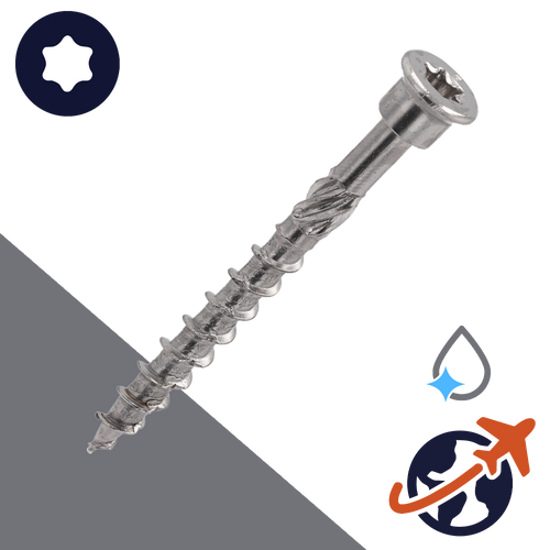 M4.5 Torx Flat Head,Milling Ribs,C1 Stainless Steel