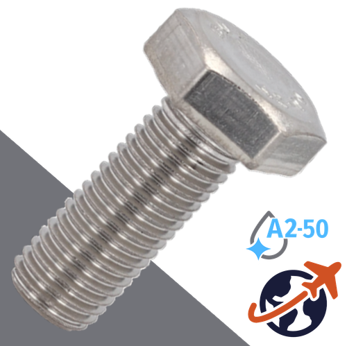 M39X4.0 Hex Bolt,A2-50 Stainless,DIN 931 / 933