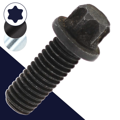 M6X1.0 External Torx,Class 10.9 Steel,Specialty Flange Bolt