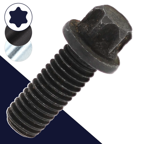 M8X1.25 External Torx,Class 10.9 Steel,Specialty Flange Bolt