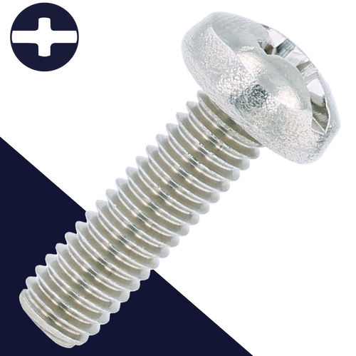 M6X1.0 Pan Head Combi,Stainless Steel A2,Phillips / Slotted Drive