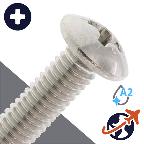 M4X0.7 Small Head Truss,Phillips Drive, Stainless,JIS Screw