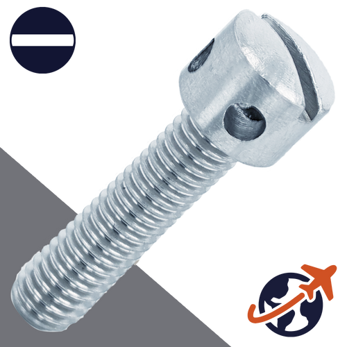 M3X0.5 Slotted Capstan Screw - Steel 5.8 DIN 404