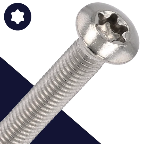  M4X0.7 Torx Oval Head - A2 Stainless ISO 14584
