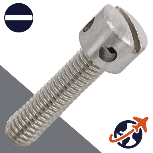 M5X0.8 Slotted Capstan Screw - AISI 303 Stainless DIN 404