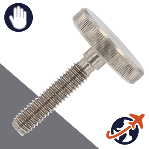 M10X1.5 Thumb Screw,A1 Stainless Steel,DIN 653