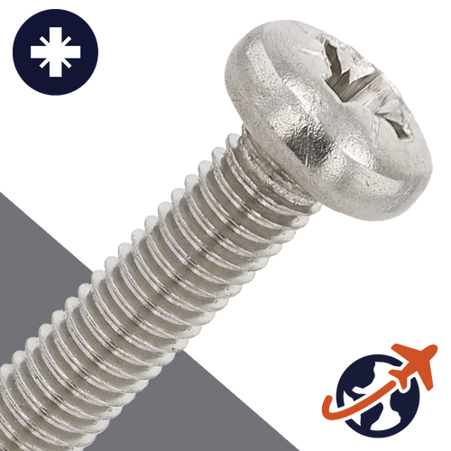 M6 Pozidrive Pan Thread Forming - A2 Stainless DIN 7500-CE