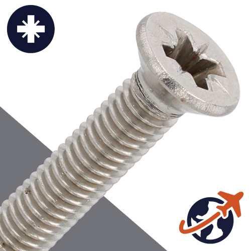 M3 Pozidrive Flat Thread Forming - A2 Stainless DIN 7500-ME