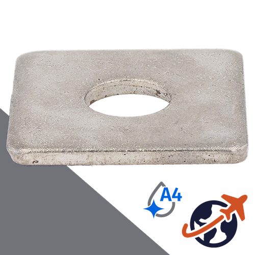 Square Flat Washer - A4 Stainless DIN 436